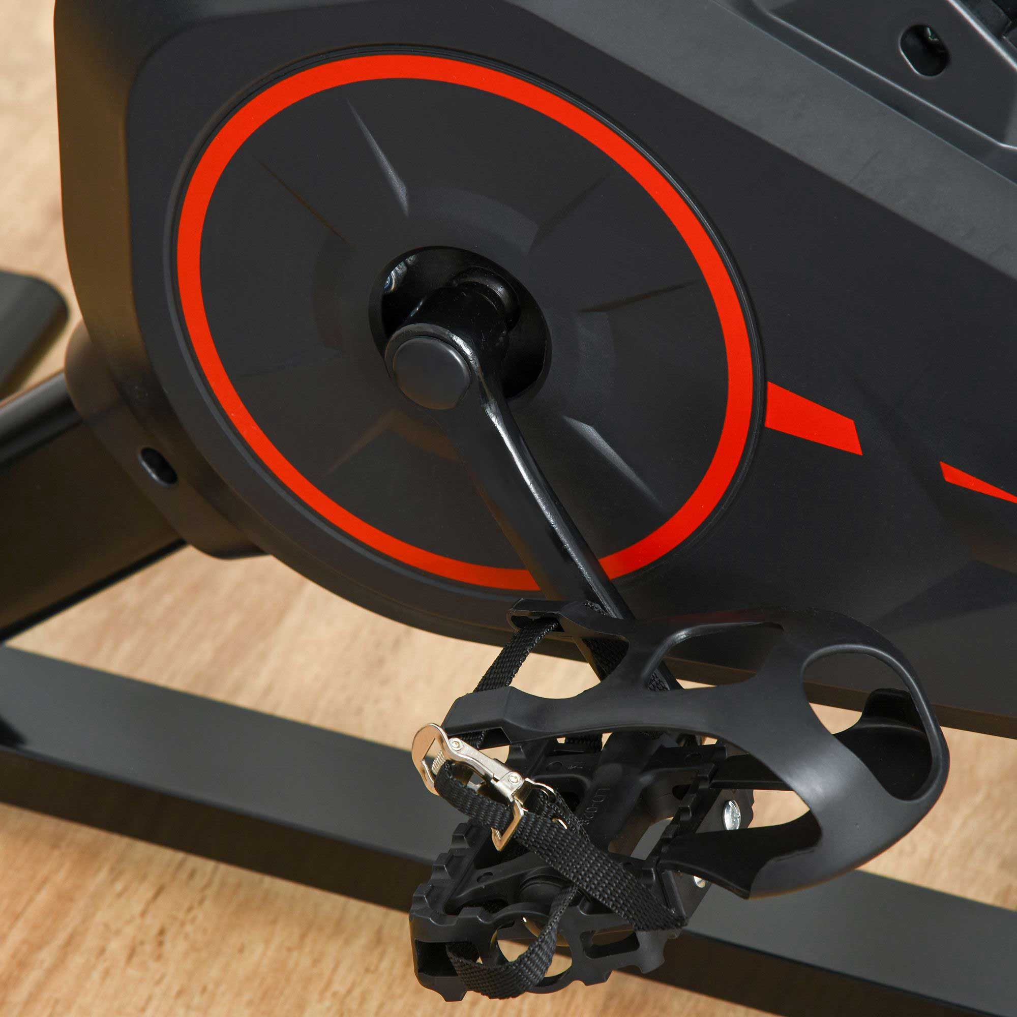 Professional Indoor Exercise Bike with Adjustable Seat, Monitor and 6kg Flywheel, Aerobic Fitness Training, 85×46×114cm