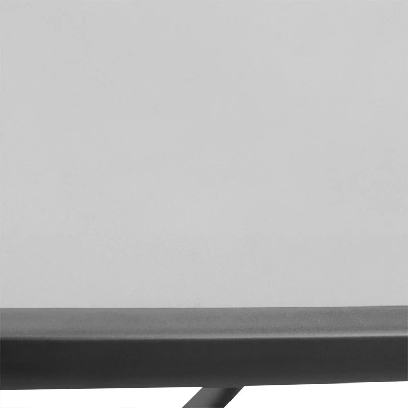 Modern Coffee Table with Tempered Glass Top, Outdoor Garden Table with Metal Frame, 68.5 x 68.5 x 84 cm, Grey - Borge' Group Limited