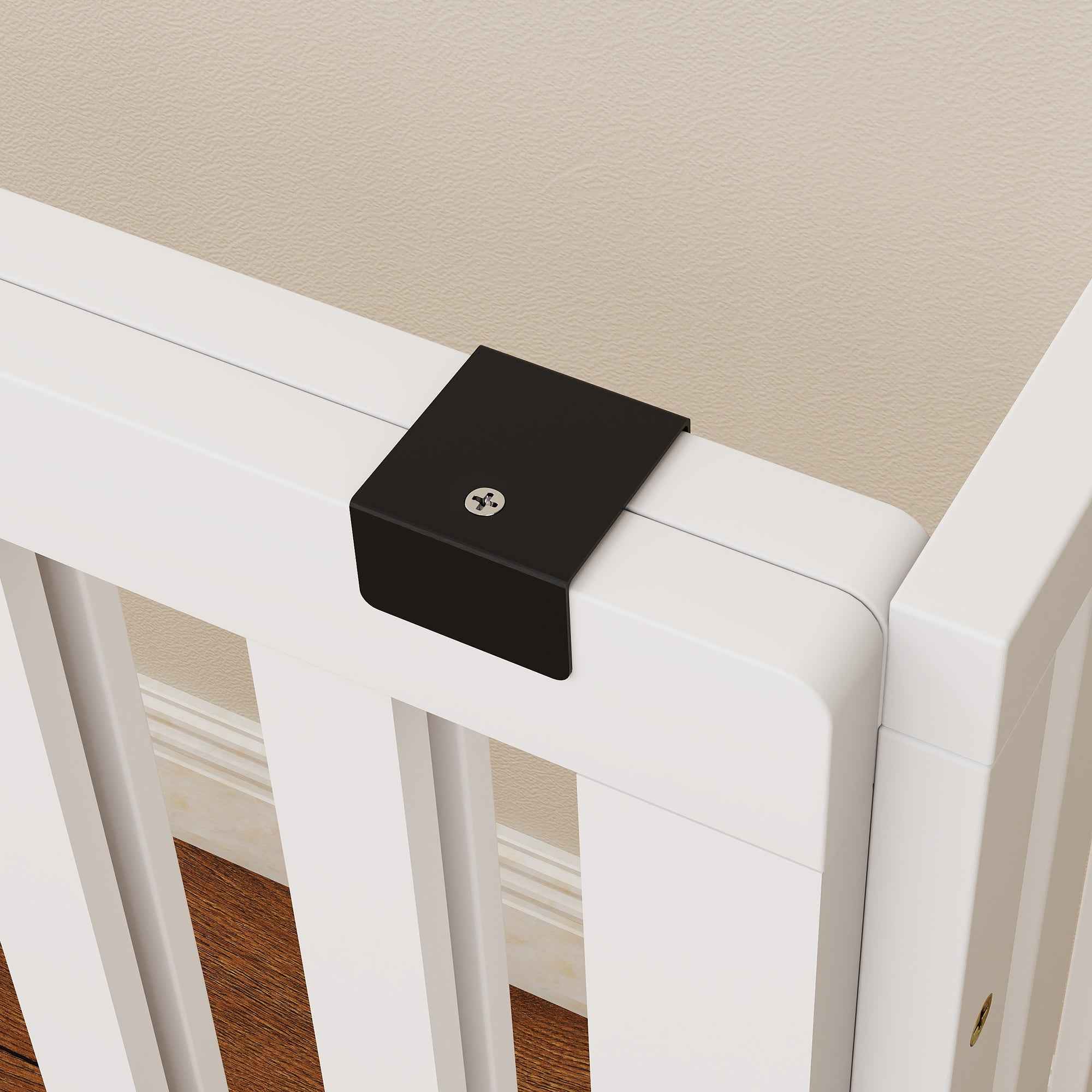 PawHut Extendable Freestanding Wooden Dog Gate for Small and Medium Dogs, 102-183x57x70 cm, White