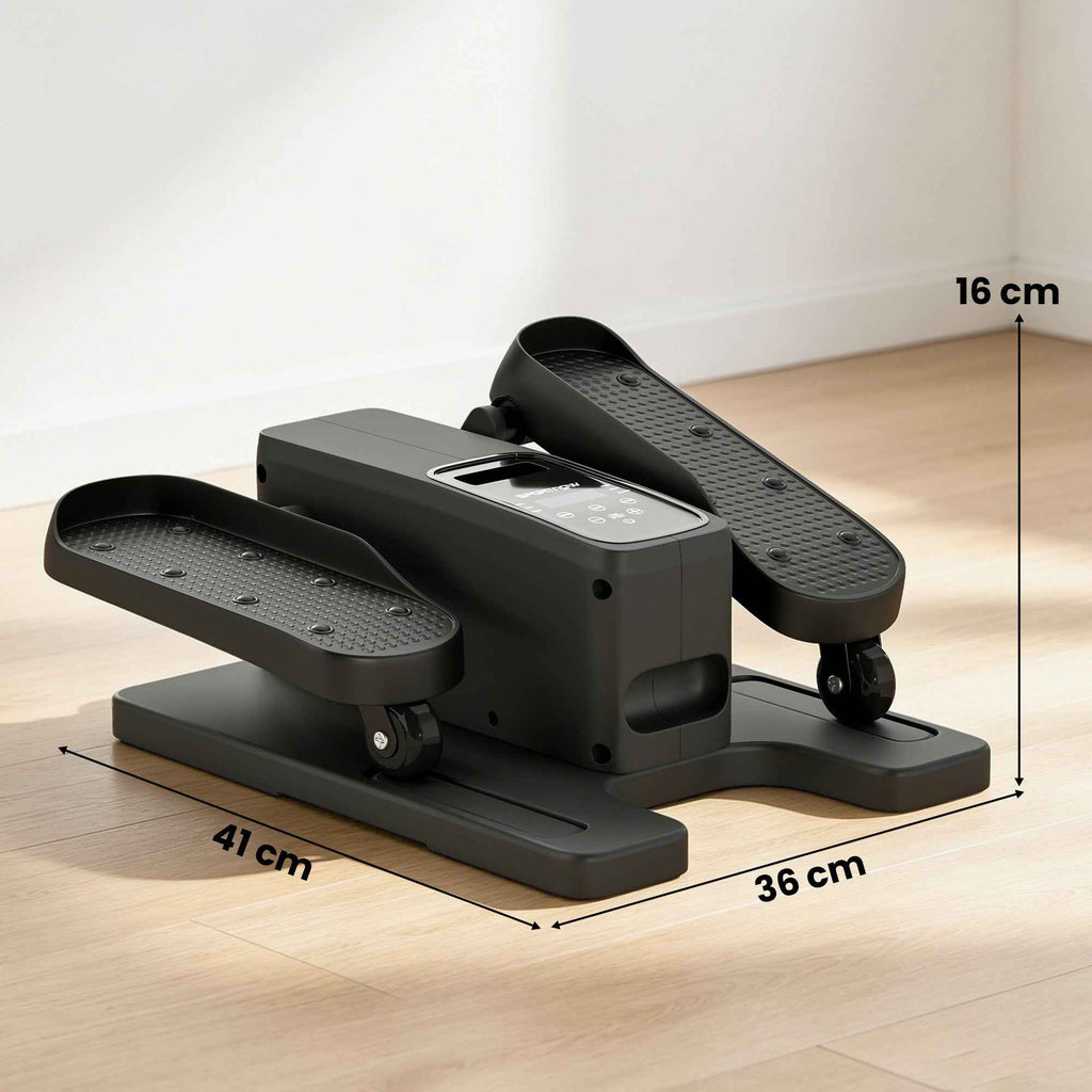 SPORTNOW Mini Desk Elliptical, Manual/Automatic, 12 Adjustable Speeds for Home.