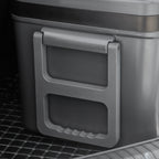 35L 12-Volt Electric Portable Refrigerator with Handle and LCD Screen, 63.2x42x42.8 cm, Grey