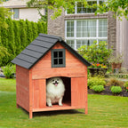 PAWHUT RAGED FOR DOGS UP TO 30 KG IN WOOD 81.3X91.5X98.5 CM - Borgè