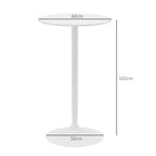 HOMCOM Round Kitchen Island Bar Table, Space-Saving, Ø60x102 cm, White
