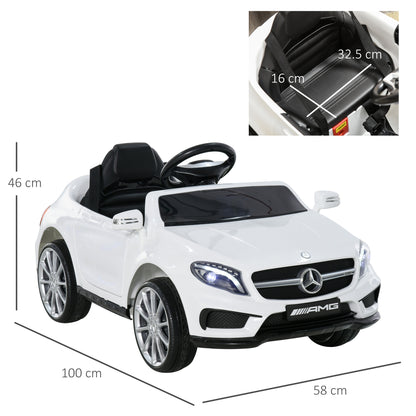 Homcom Children's electric machine 3+ years with remote control and LED headlights, in PP and metal, 100x58x46 cm, white