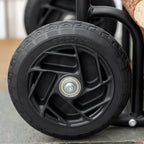 Steel Log Cart with 2 Wheels for Indoor and Outdoor Use, 77x42x105 cm, Black