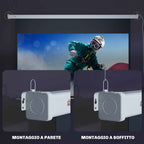 HOMCOM 84-Inch Projector Screen with Remote Control, PVC and Metal, 212 x 8 x 150 cm, White