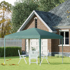 3 x 3M Garden Pop Up Gazebo Height Adjustable Marquee Party Tent Wedding Canopy with Carrying Bag, Green