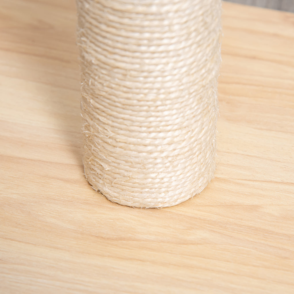 Cat Scratching Post with 60cm High Sisal Pole and Chipboard Base, Beige