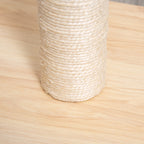 Cat Scratching Post with 60cm High Sisal Pole and Chipboard Base, Beige