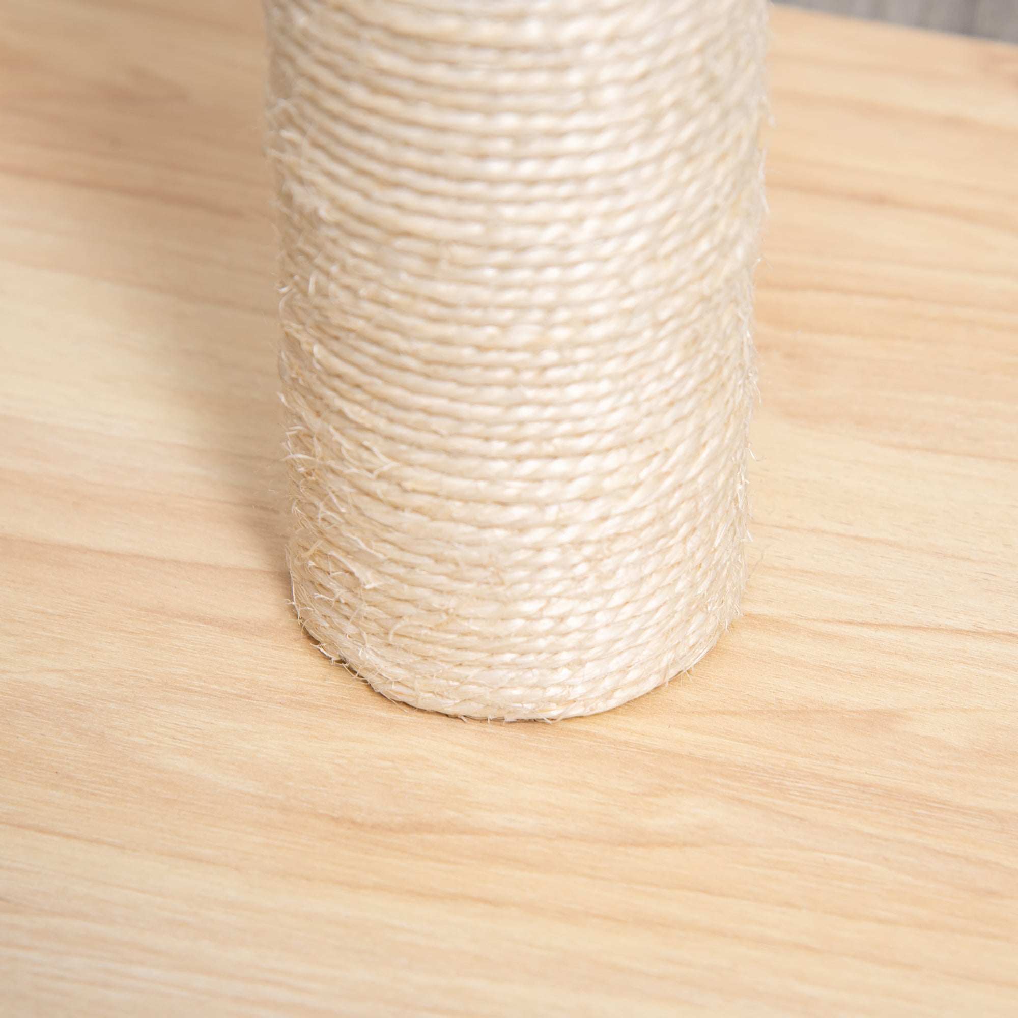 Cat Scratching Post with 60cm High Sisal Pole and Chipboard Base, Beige