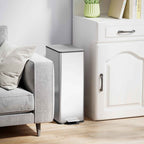 HOMCOM 20L Dustbin with Soft Closure and Removable Bucket, Steel and PP, 21.5x37.2x57 cm, Silver