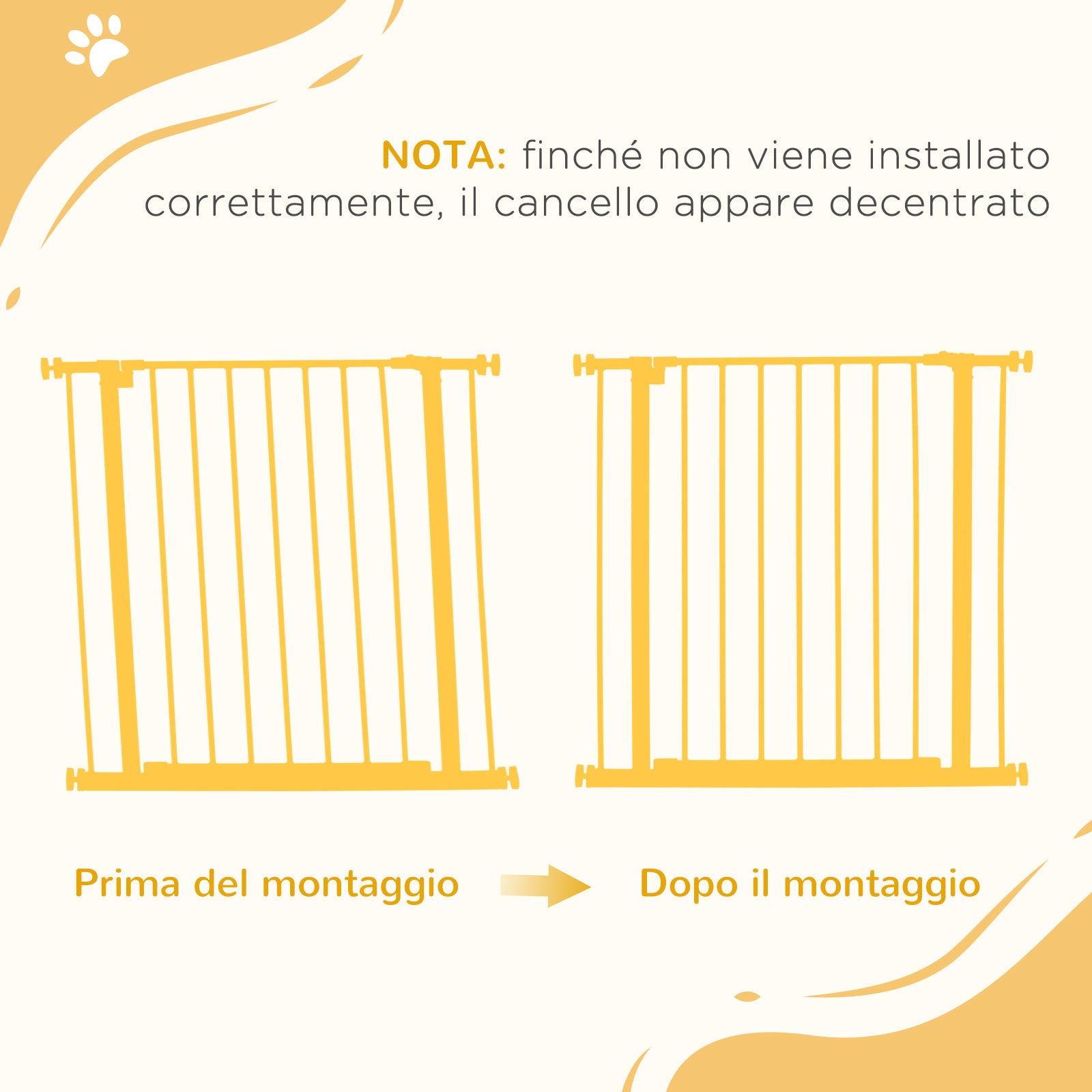 Expandable Pet Safety Gate Easy Installation with Pressure Mounts Heavy Duty Steel with a Powder Coated Finish White 76x76-82cm
