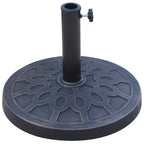 Round Umbrella Base for Ø38 and Ø48 mm Poles, in Resin and Steel, Ø45 cm, Bronze