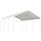 Outsunny Carport 5x6m, Portable Garage, Galvanized Steel Frame for Cars/Trucks, Cream