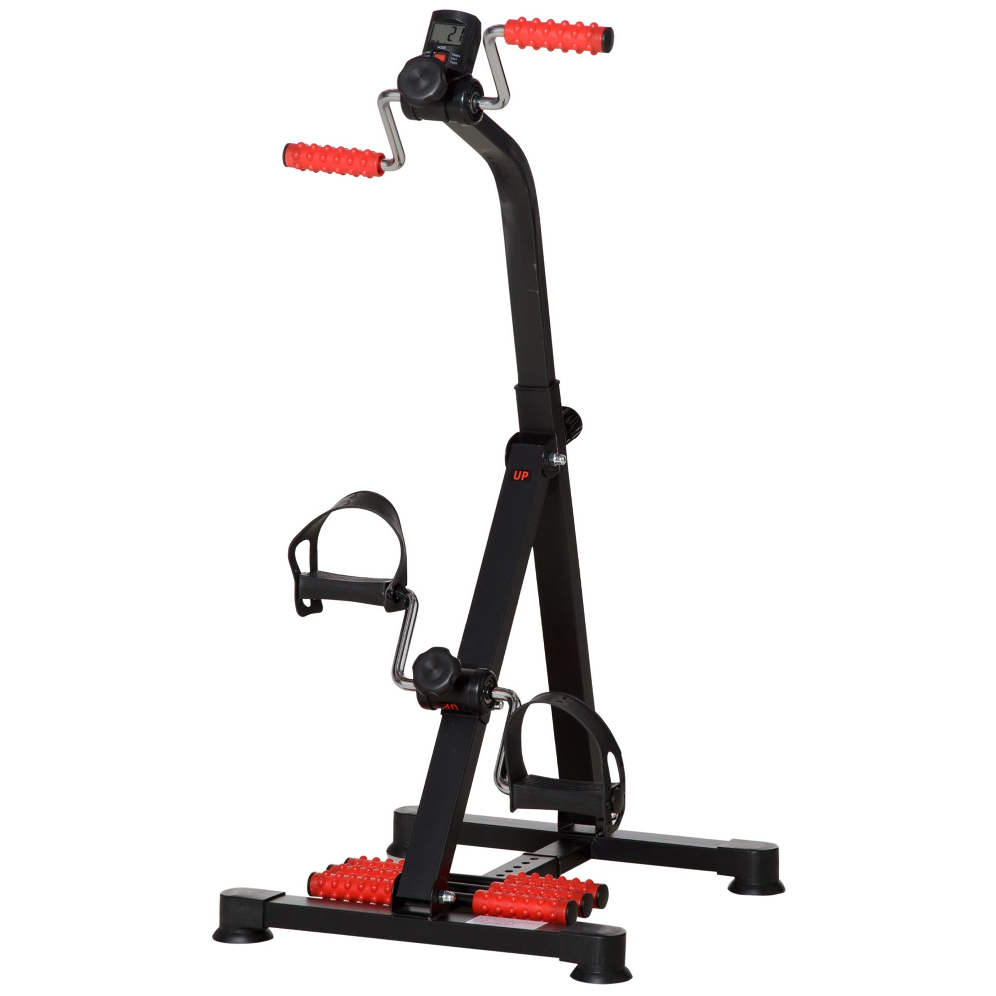 Arm and Leg Pedal Exerciser with LCD Screen, Adjustable Height and Resistance, 56x44-56x75-97 cm