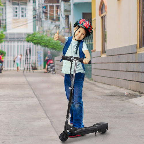 120W Folding Electric Scooter for Kids, Max Speed 12km/h, 50kg Load Capacity, 74x36x69-91cm, Black
