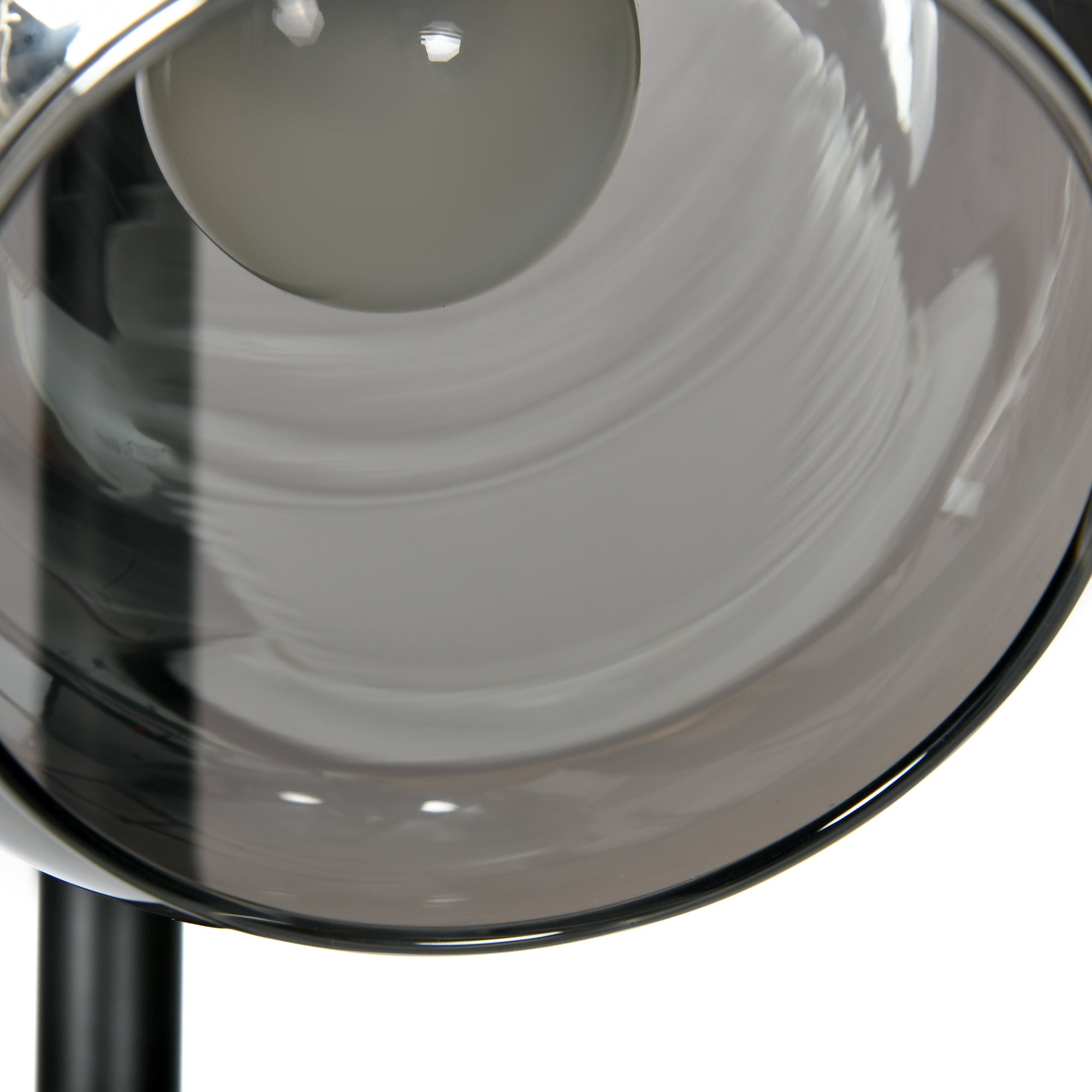 Homcom Tree metal ground lamp with 3 glass lampshades, Ø36x162 cm, black and gray - Borgè