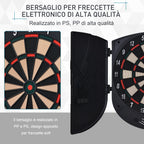 8 Player Electronic Dartboard with 6 Darts, LCD Screen, 2 Doors and 26 Game Modes