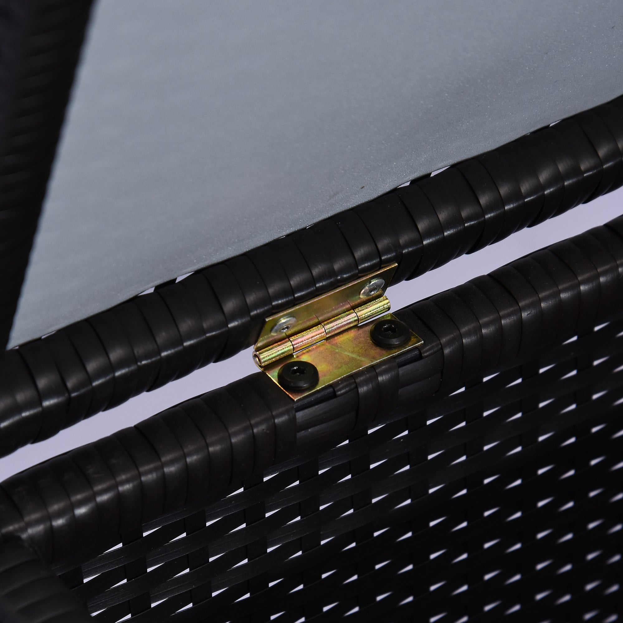 284L Outdoor Storage Chest with Gas Piston, PE Rattan and Steel, 118x54x59 cm, Dark Brown