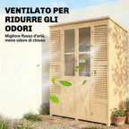 Outsunny Walk-in Garden Shed with Floor and 4 Windows