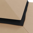 Outsunny 3x3m 2-Tier Gazebo Roof with 8 Drainage Holes in Khaki Polyester