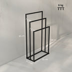 Freestanding 3-Arm Towel Rack in Steel, 45 x 21.5 x 85 cm