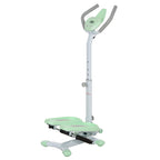 SPORTNOW Stepper with Handlebar and Adjustable Step and LCD Monitor, in Steel and ABS, 48x38x108-118 cm, Green