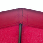 18-Ribbed Folding Round Umbrella with Crank Handle, Metal and Polyester, Ø250x240 cm, Wine Red