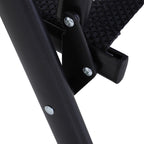 Outsunny Set of 2 Folding Garden Chairs with Metal and Texteline Armrests, 58x64x94cm, Black