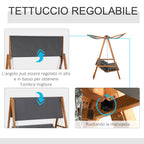 3-Seater Garden Swing Convertible to a Double Bed, 225.5x113x180cm