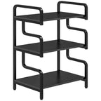 HOMCOM 3-Tier Industrial Printer Stand, Metal and Chipboard, 55x40x77 cm, Black