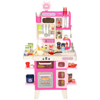 Toy Kitchen for Children 3-6 Years Old with 104 Accessories, Made of PP, PE and ABS, 52.5x22x100 cm, Pink