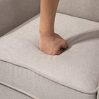 HOMCOM Nordic Style Furnishing Armchair with Armrests, in Wood and Polyester, 79x78x87 cm, Gray and Brown - Borgè