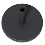 15kg Round Umbrella Base for Ø24-38mm Poles, Plastic and Concrete, Ø46.5 cm, Black