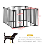 8 Section Folding Dog Safety Gate, Self-Locking & Locking System, Black - Borge' Group Limited