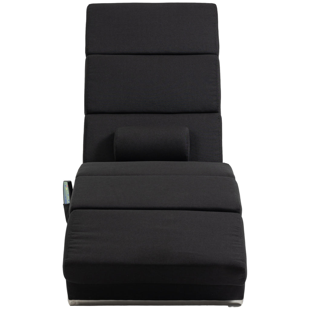 HOMCOM Massage Chair with 8 Vibration Points and Heating, 5 Modes, Timer and Remote Control, Black