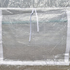 Vegetable Greenhouse 6x3x2m with 8 Windows and Roller Door, in Steel and PP, Green - Borgè