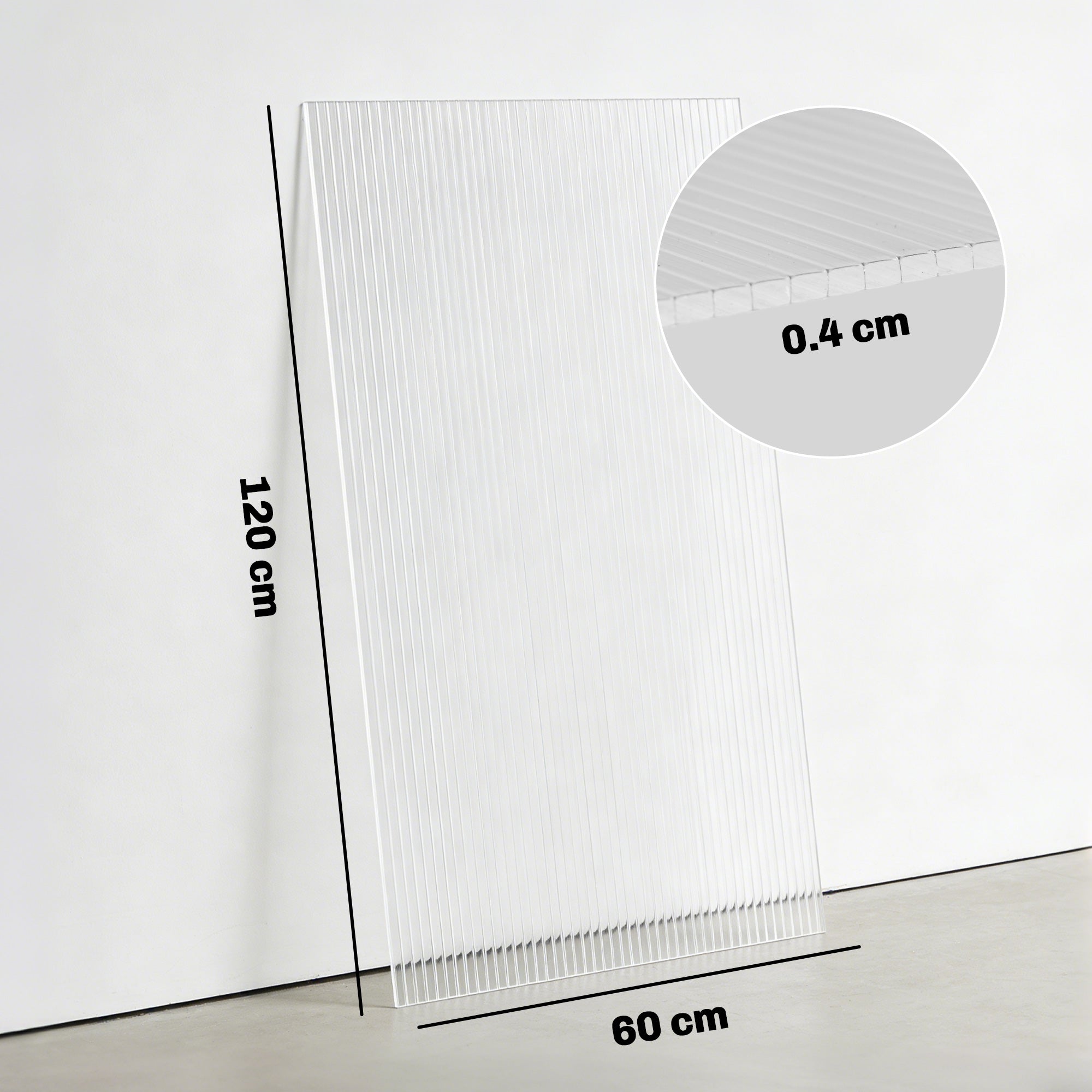 Outsunny Set of 10 Polycarbonate Honeycomb Sheets, 120x60 cm, Anti-UV, Cuttable, for Greenhouses and Canopies, Roofs