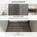 Outsunny garden wardrobe in Rattan pe with 2 rooms, 60x63x120cm, gray - Borgè