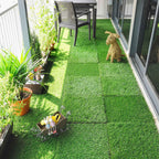 Outsunny 22 Pieces Synthetic Grass Mat, 30x30 cm, 25 mm Pile, Green