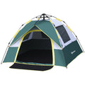 Outsunny Automatic camping tent for 2 people with internal pockets and mat, 205x195x135cm green - Borgè