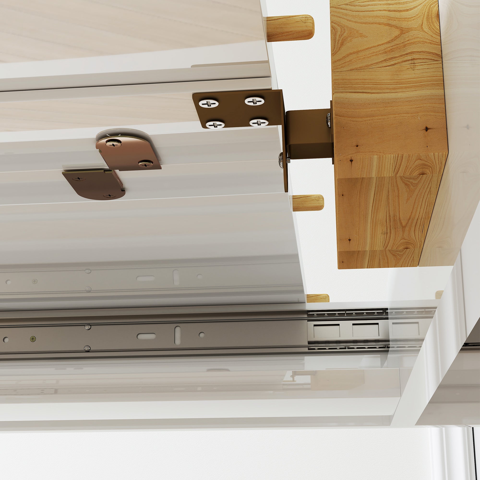 Extendable Dining Table for 4-6 People with Drop-Leaf Panels, Wooden, 120-160x80x78 cm, White