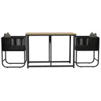 Opulent 3-Piece Garden Set by Outsunny: 2 Luxurious Chairs (50x51.5x67 cm) & Elegant Table (110x60x75 cm) in Composite Wood - Borgè