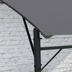 Outsunny Pergola Gazebo with 3 drainage, metal and polyester holes, 400x296x200/262 cm, dark gray - Borgè