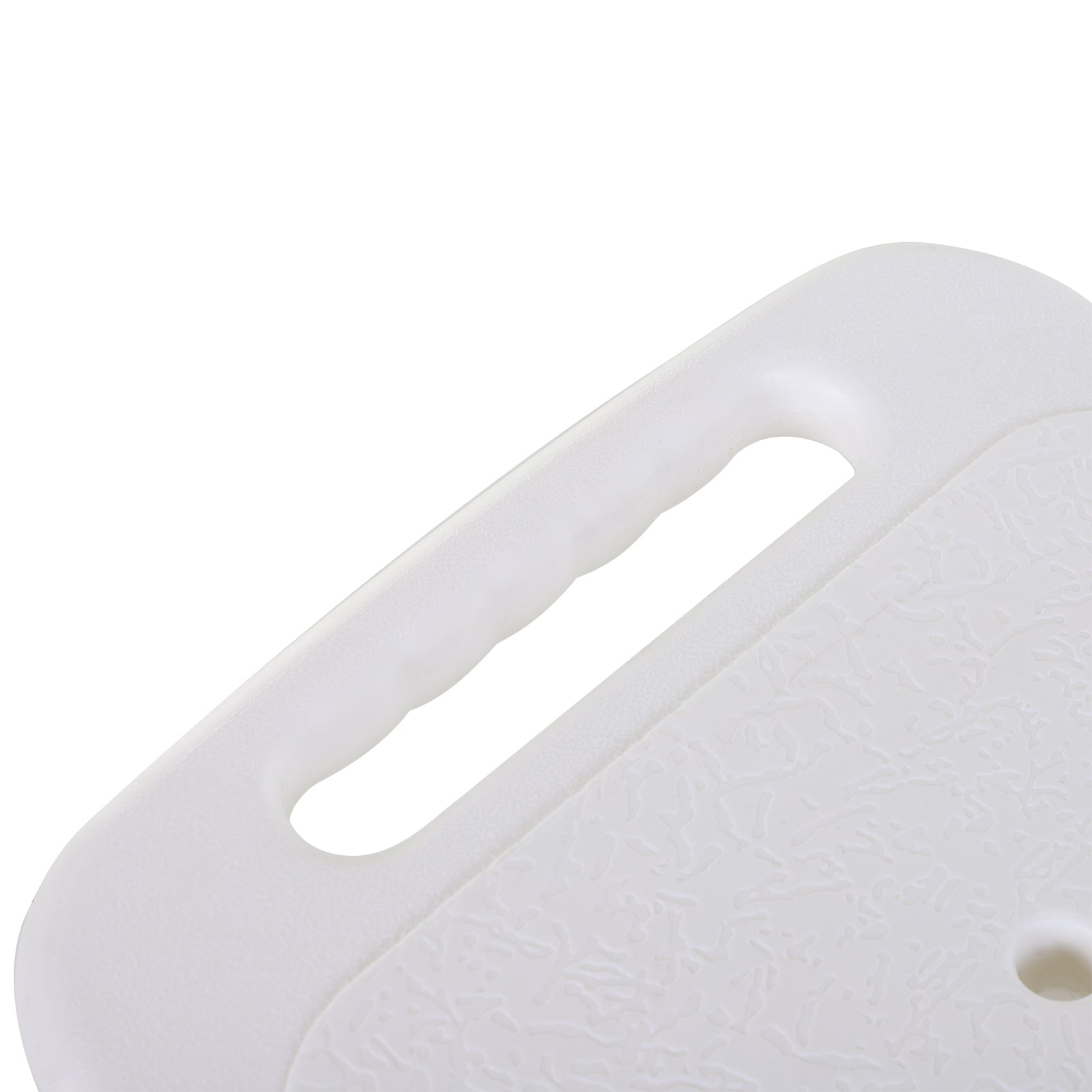 8-Level Adjustable Shower Chair with Drainage Holes, Aluminum and PE, 48x42x71-83.5 cm, White and Silver