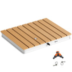 Portable Garden Shower with Height up to 4 m and Adjustable Water Jets, 70x55 cm, Wood