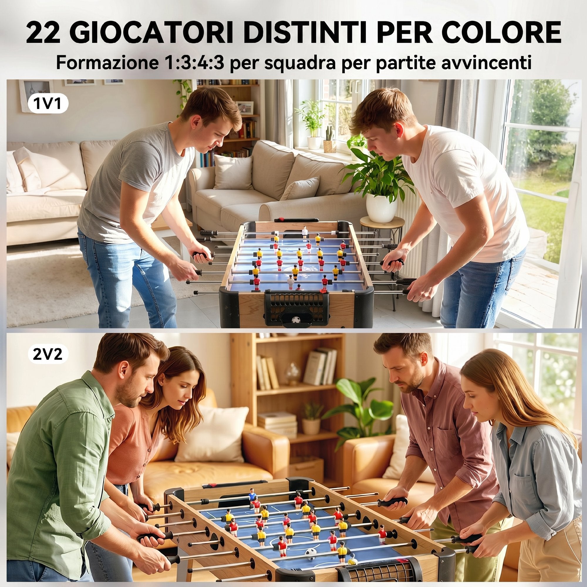 SPORTNOW Table Football: 89cm Mini Table, 2 Manual Scoreboards, Purple
