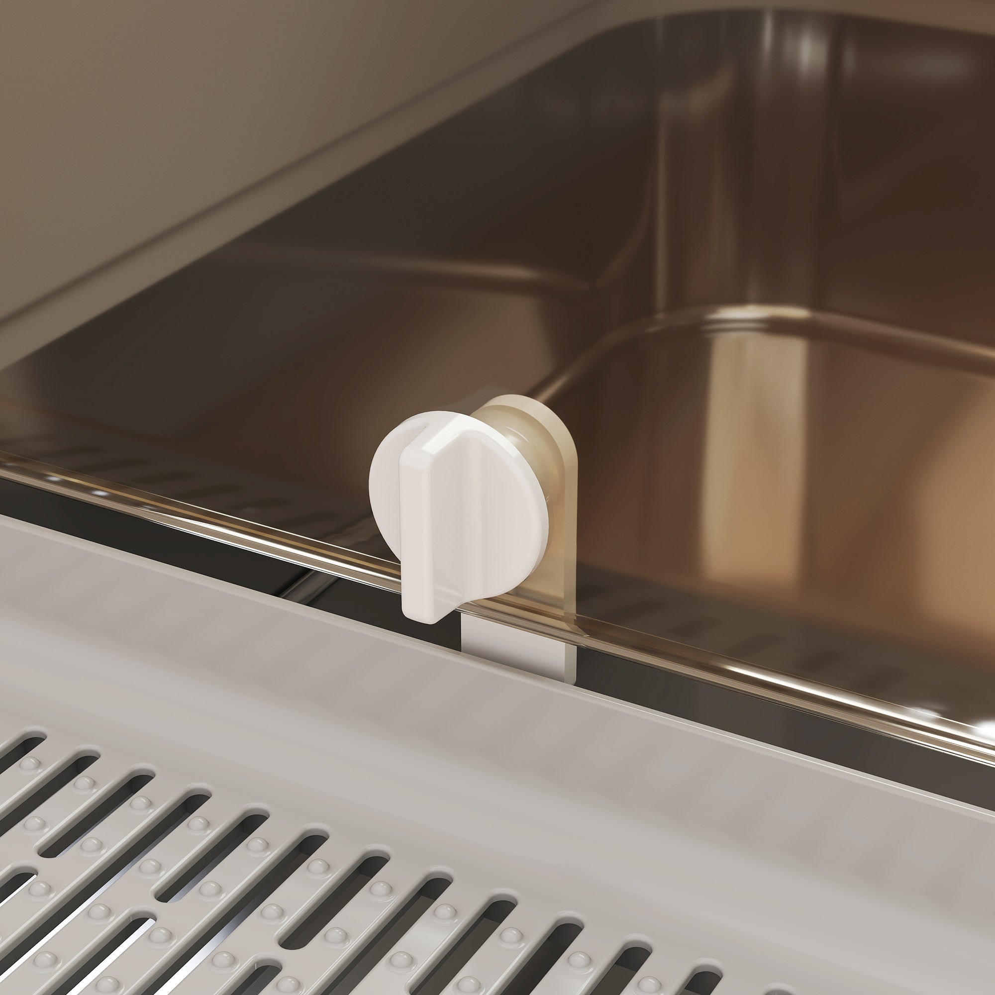 XXL Stainless Steel Enclosed Cat Litter Box, 90° Opening Lid and Double Doors, 70x50x46.5 cm, Grey