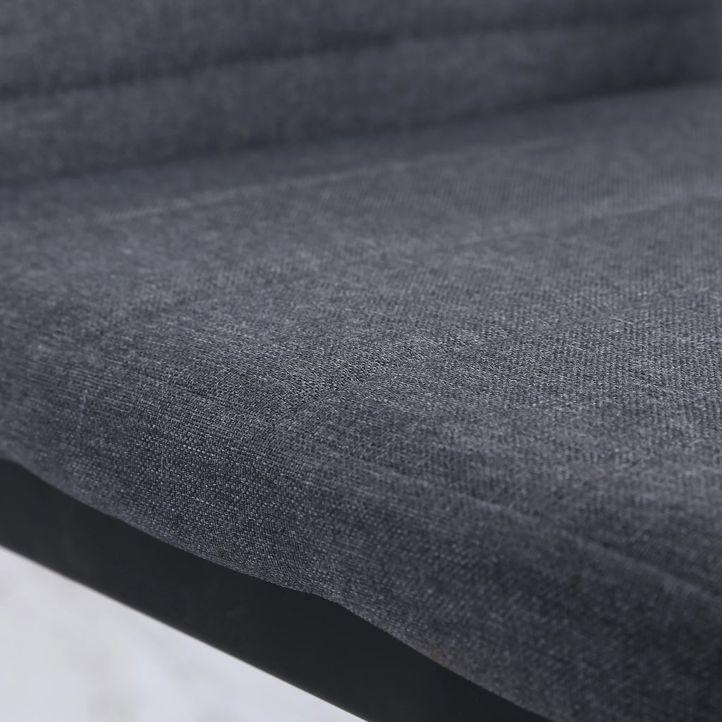 Set of 4 Upholstered Chairs for Living Room or Dining Room, Modern Kitchen Chairs, in Metal and Grey Fabric