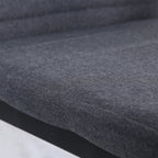 Set of 4 Upholstered Chairs for Living Room or Dining Room, Modern Kitchen Chairs, in Metal and Grey Fabric